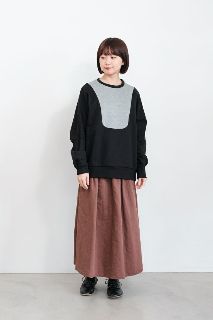 MAGALI マガリ コットンスウェット・スイッチングプルオーバー(24AW