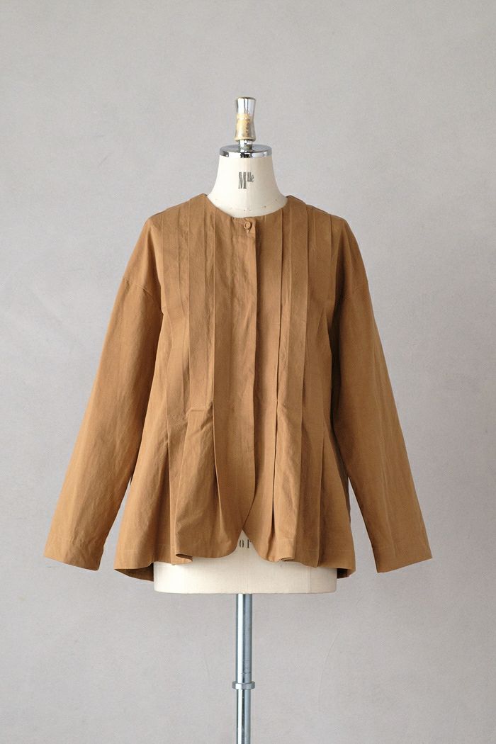 MAGALI マガリ スラブコットンリネン・タックジャケット(24AW
