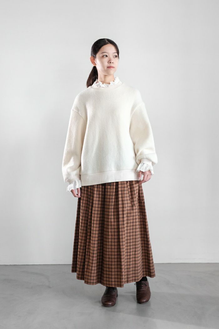 MAGALI マガリ コットンリネン・カロー・タック＆ポケット・スカート