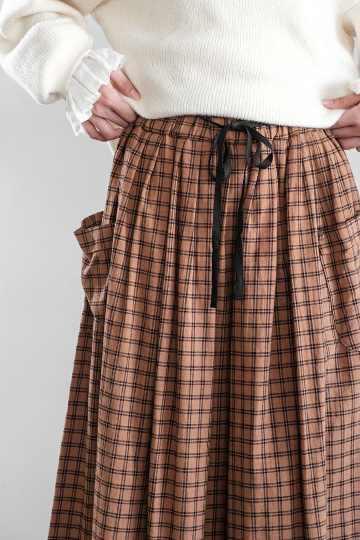 新品 MAGALI マガリ リネンスカート MAGALI（マガリ） | RONDリネン・サイドボタンスカート (ナチュラル