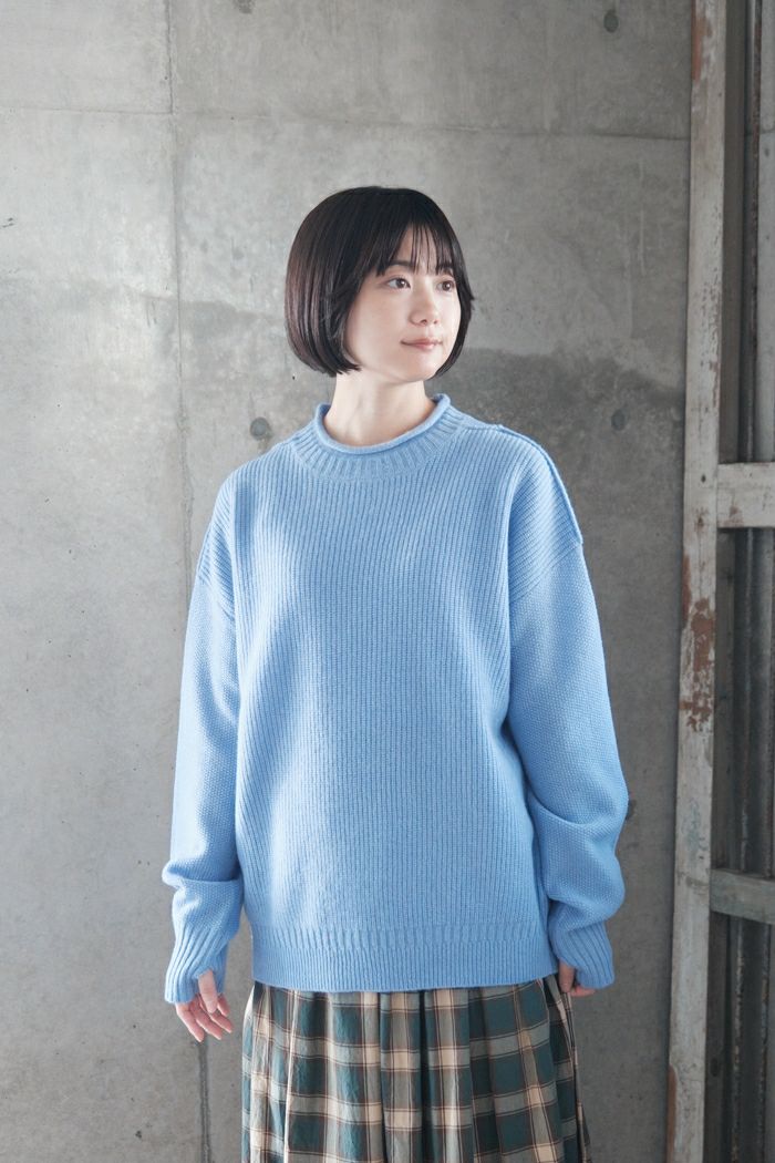 PAR ICI パーリッシィ <br>ウールナイロン ガンジープルオーバー(24AW)
