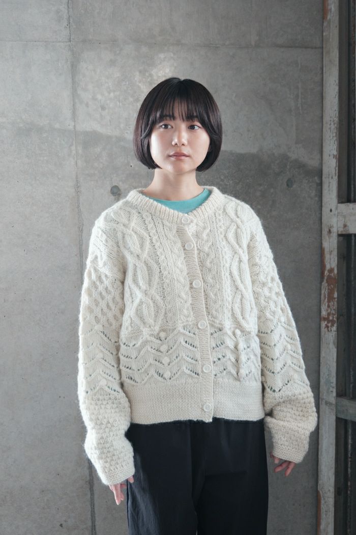 yuni ユニ , ネパールハンドニット ショート丈カーディガン(24AW)