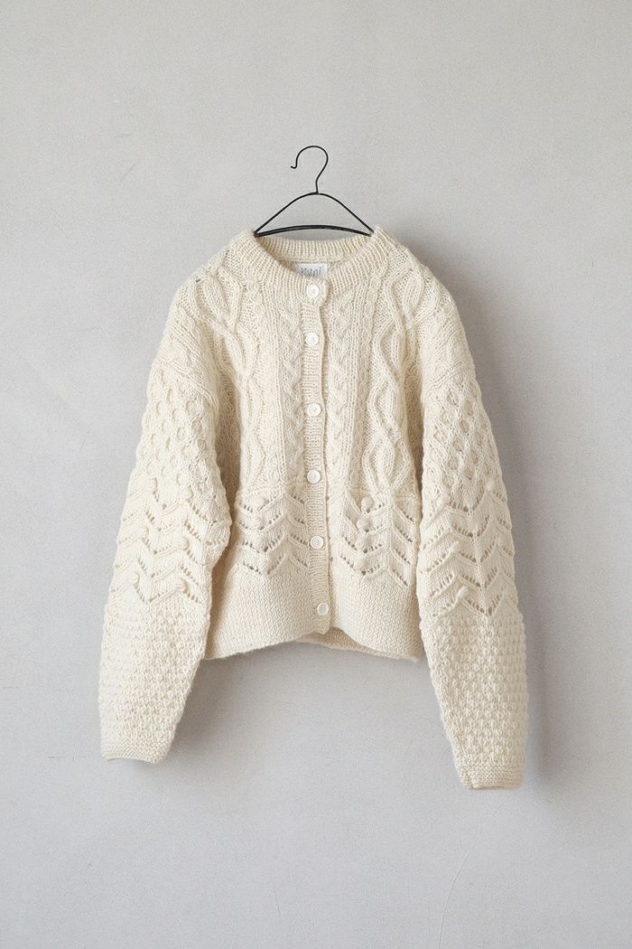 yuni ユニ ネパールハンドニット ショート丈カーディガン(24AW
