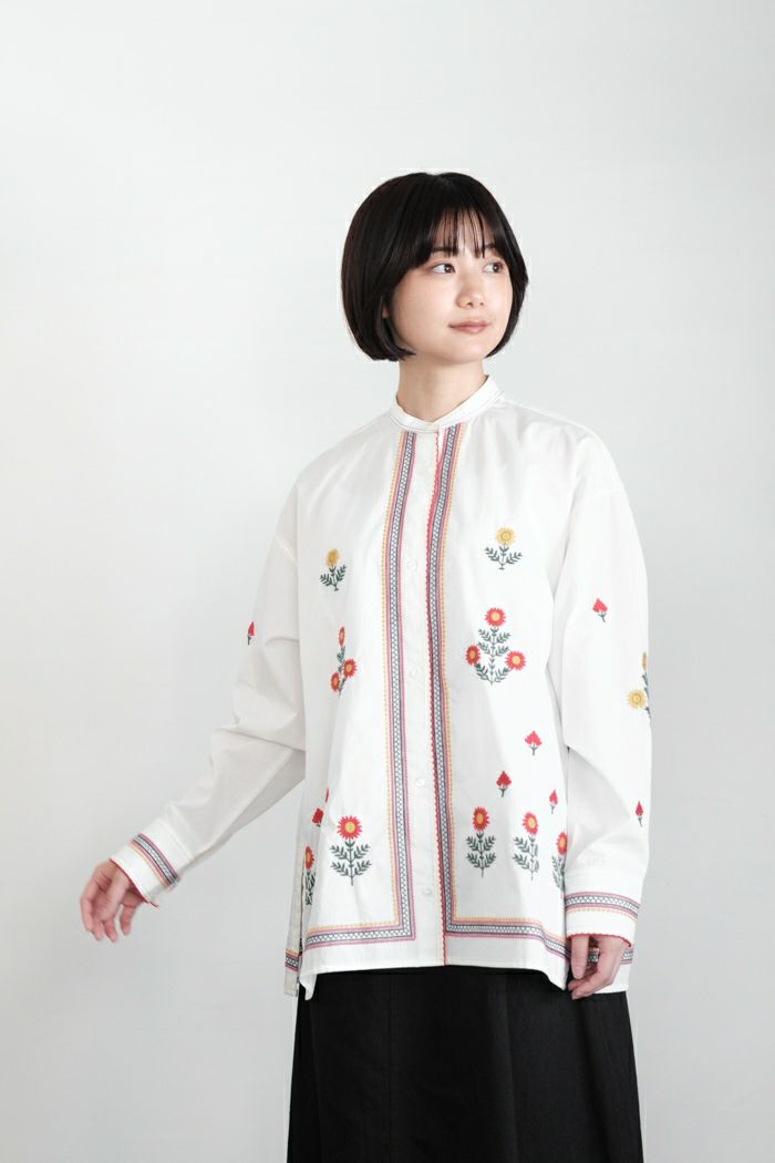yuni ユニ <BR>C/embrodely シャツ(24AW)