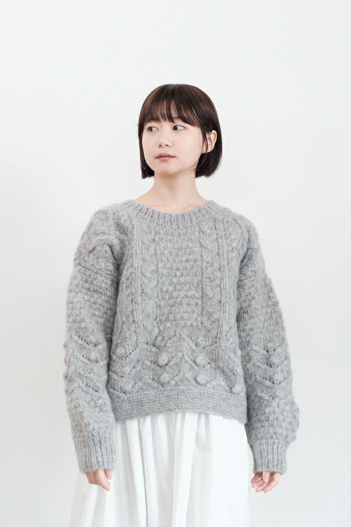 yuni ユニ ネパールハンドニット 起毛ラージプルオーバー(24AW) | T.T.