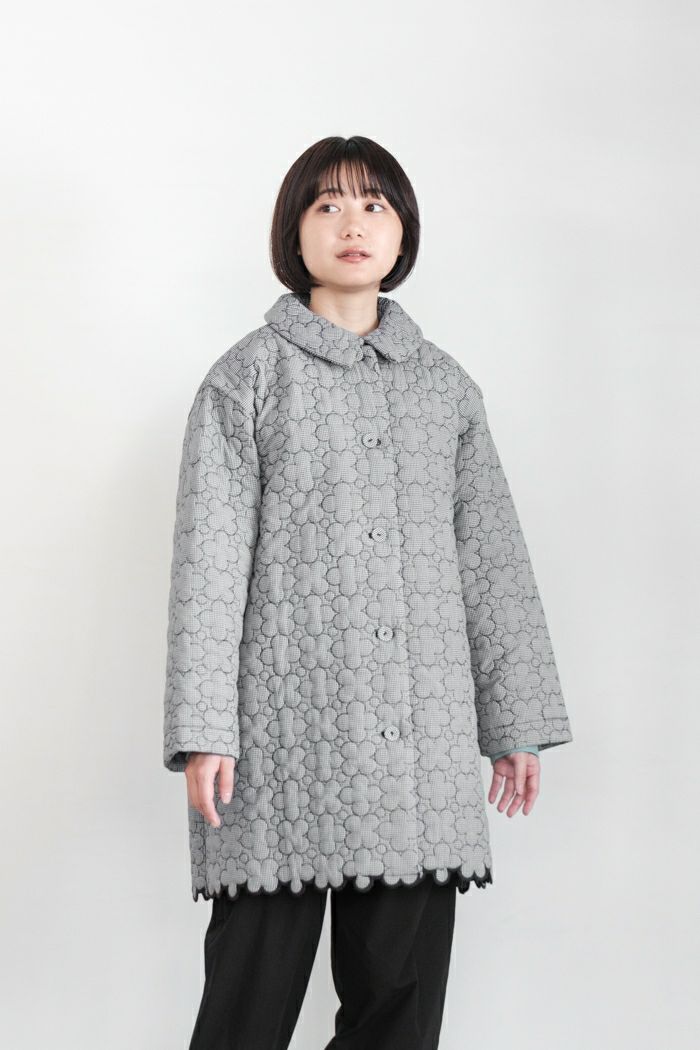 ビュルデサボン bulle な de savon チェックウールコート 