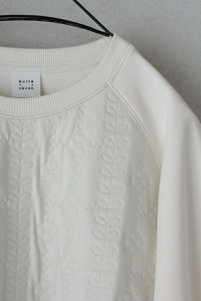 bulle de savon ビュルデサボン flower quilting プルオーバー