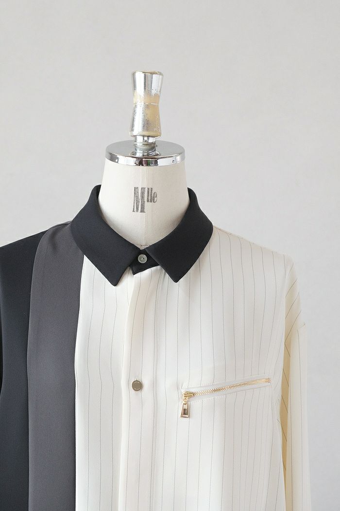 CULLNI クルニ Double Satin Bio Color Zip Shirt(24AW) | T.T.
