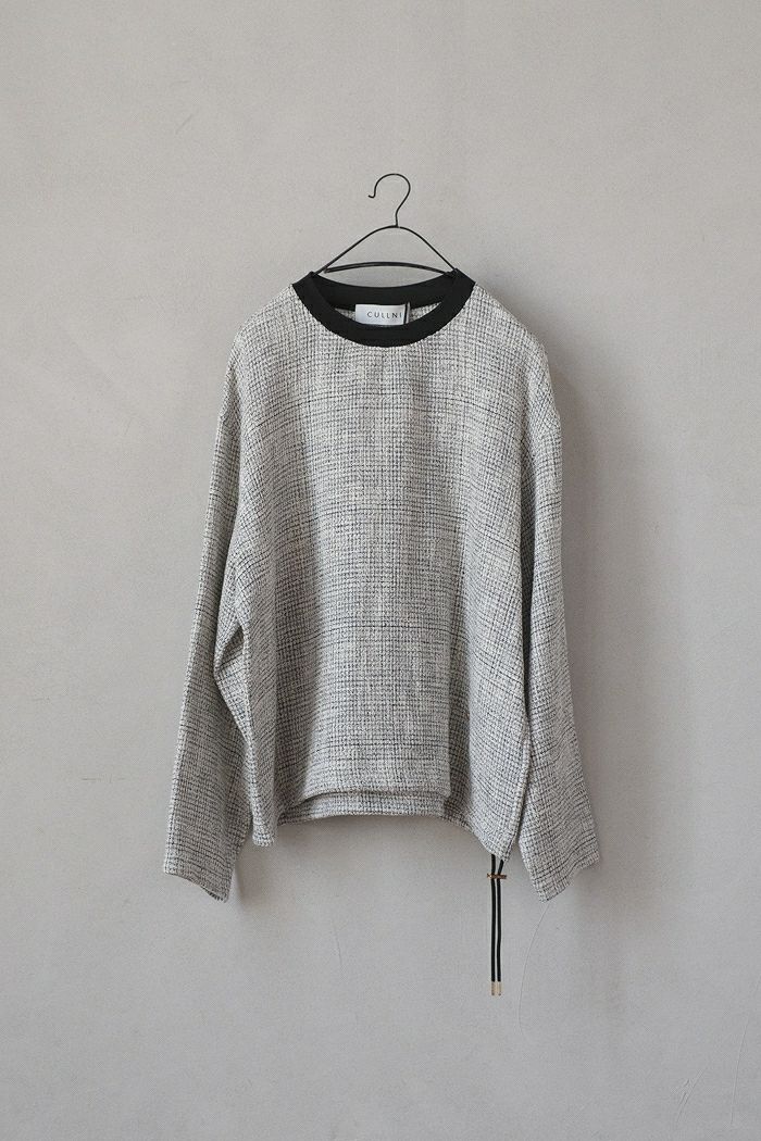 CULLNI クルニ Butcher Tweed Drawstring Long Sleeve Pullover(24AW) | T.T. GARRET