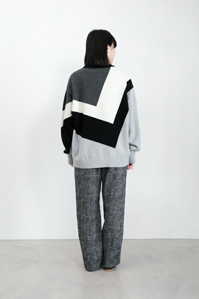 CULLNI クルニ Diagonal Line Multi Color Pullover Knit(24AW) | T.T.