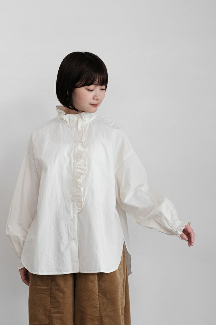 ROBE de PEAU ローブデポー FLUID FRILLY BLOUSE(24AW) | T.T. GARRET