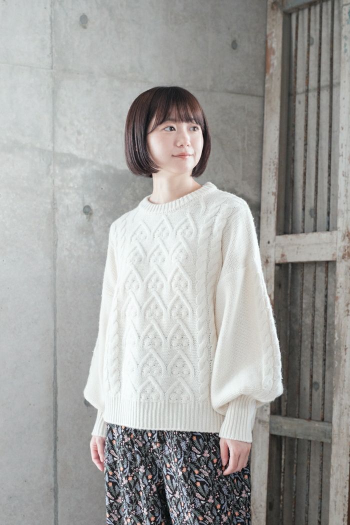 Laboratory ラボレイトリー VOLUME SLEEVE ARAN KNIT PULL OVER(24AW