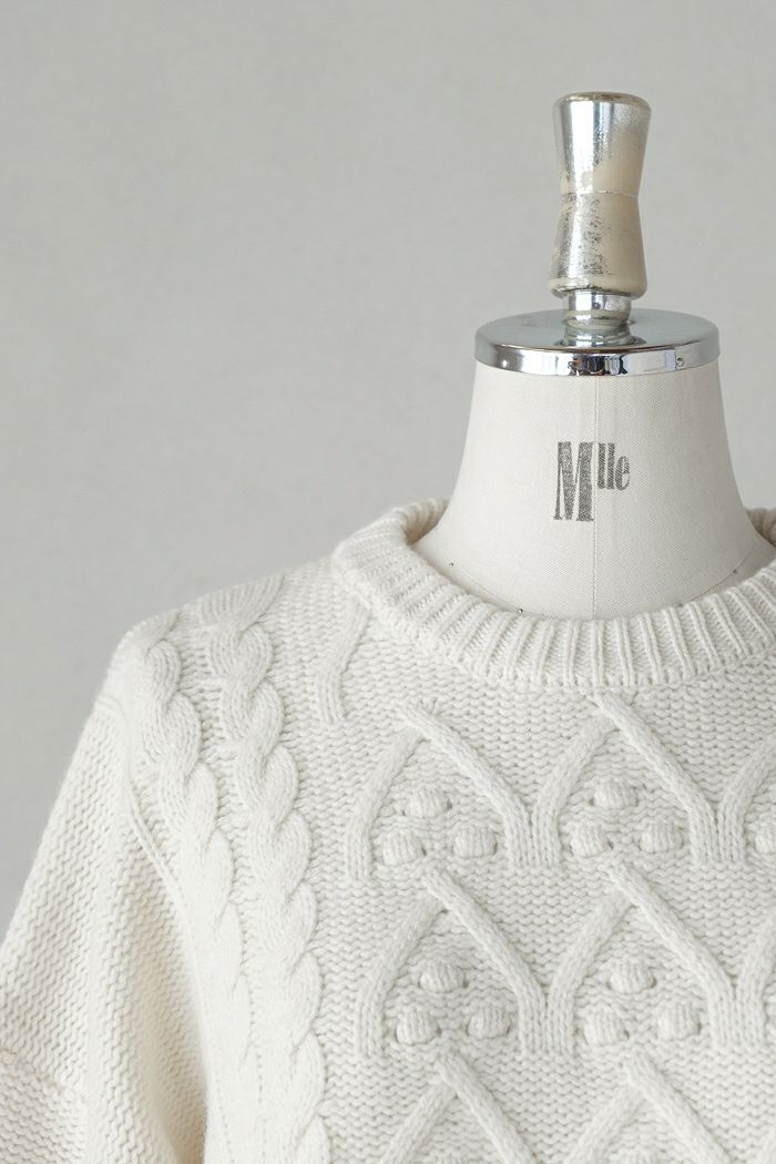 Laboratory ラボレイトリー VOLUME SLEEVE ARAN KNIT PULL OVER(24AW