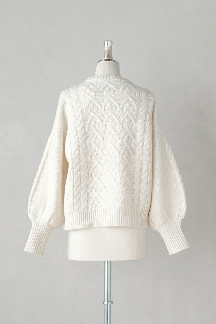 ラボレイトリーVOLUME SLEEVE ARAN KNIT PULLOVER Laboratory ラボレイトリー VOLUME SLEEVE ARAN KNIT PULL OVER(24AW