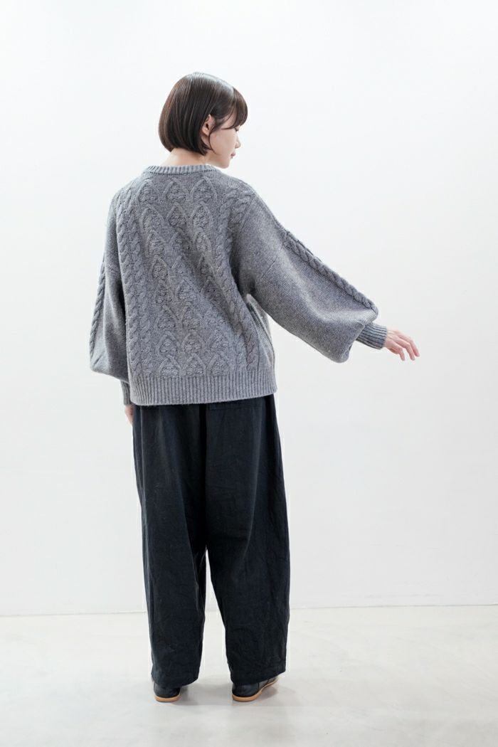 Laboratory ラボレイトリー VOLUME SLEEVE ARAN KNIT PULL OVER(24AW