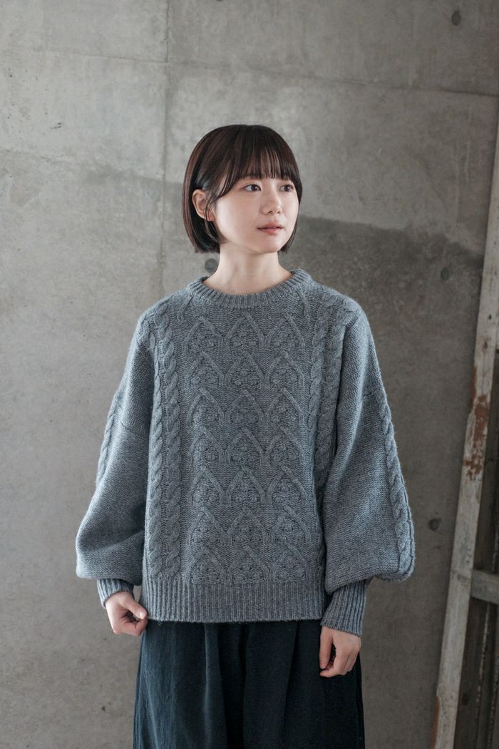 Laboratory ラボレイトリー VOLUME SLEEVE ARAN KNIT PULL OVER(24AW