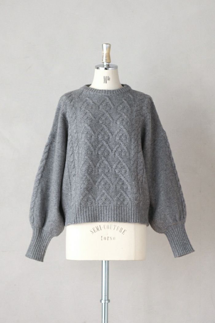 Laboratory ラボレイトリー VOLUME SLEEVE ARAN KNIT PULL OVER(24AW