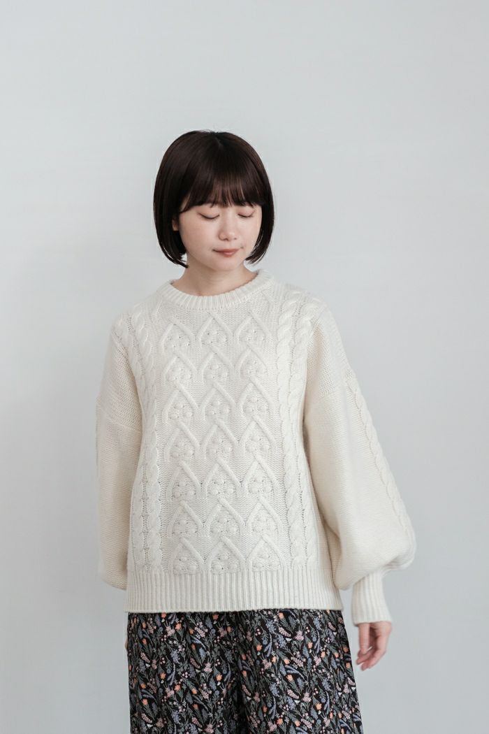 Laboratory ラボレイトリー VOLUME SLEEVE ARAN KNIT PULL OVER(24AW