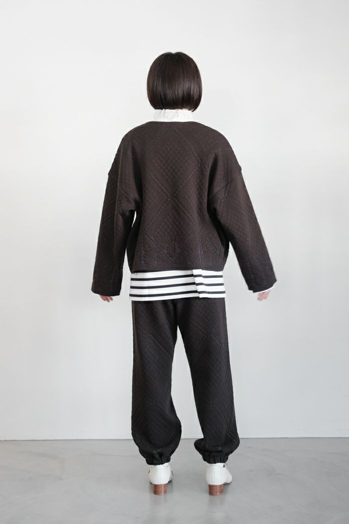 Porter des boutons ポルテデブトン キルト柄ニットジャケット(24AW