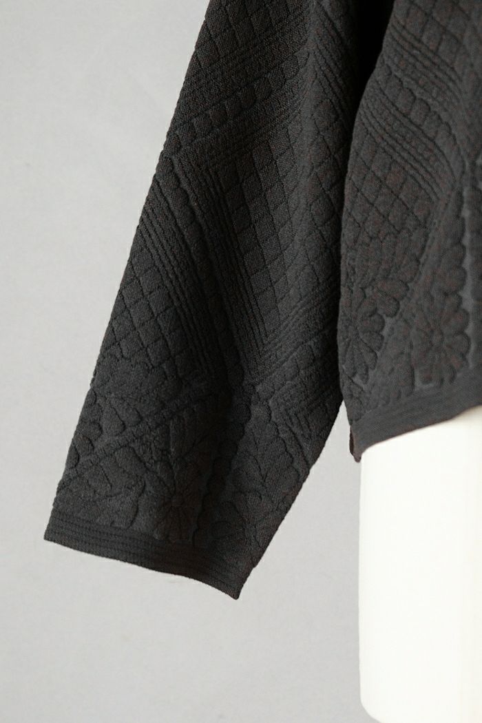 Porter des boutons ポルテデブトン キルト柄ニットジャケット(24AW