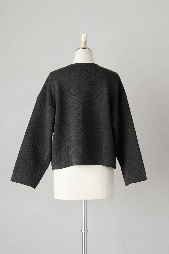 Porter des boutons ポルテデブトン キルト柄ニットジャケット(24AW