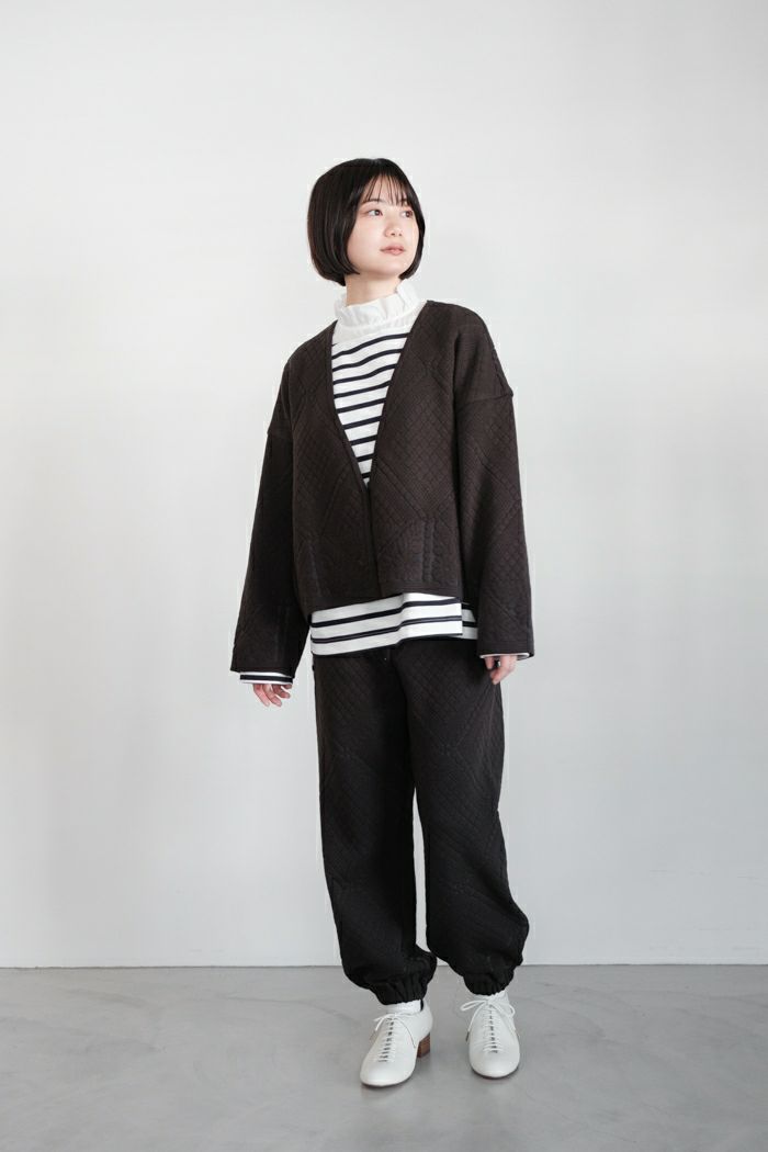 Porter des boutons ポルテデブトン キルト柄ニットパンツ(24AW