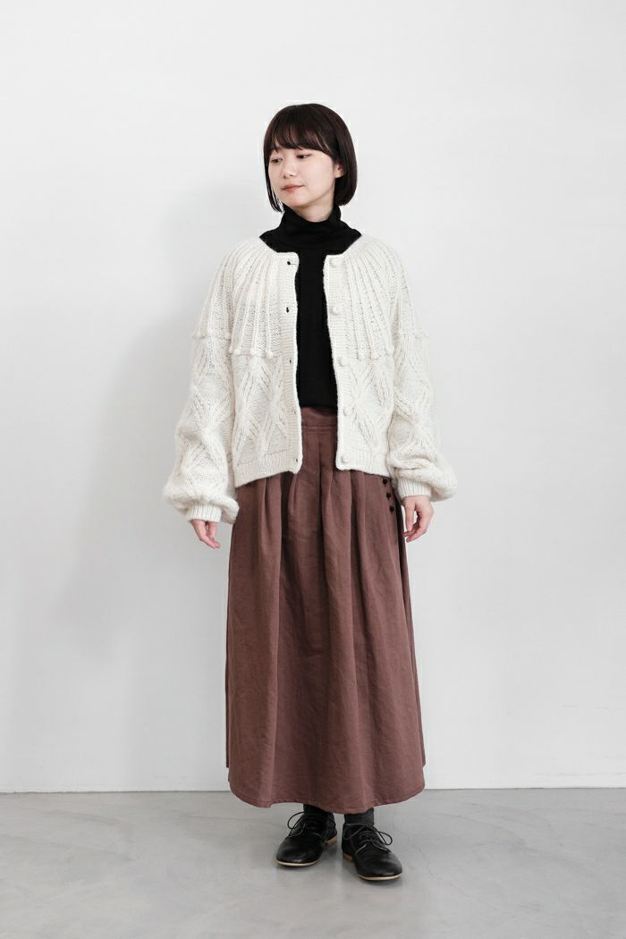 Porter des boutons(ポルテデブトン)ショートダッフルコート Porter des boutons ポルテデブトン 手編み2wayニット(24AW