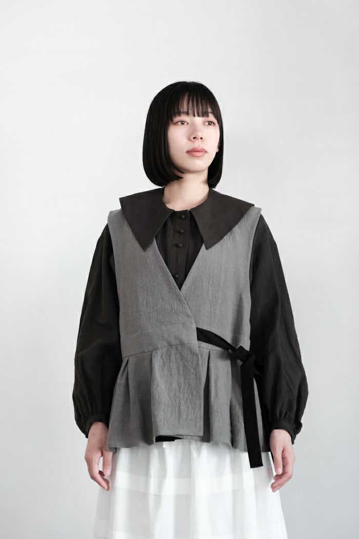 MAGALI マガリ リネンウールカシュクールジレ(24AW) | T.T. GARRET