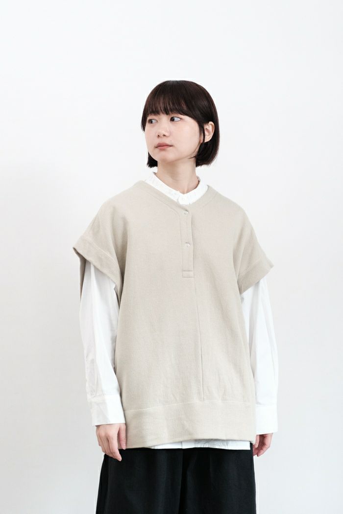 yuni ユニ <BR>ピケスウェットオーバーサイズベスト(24AW)