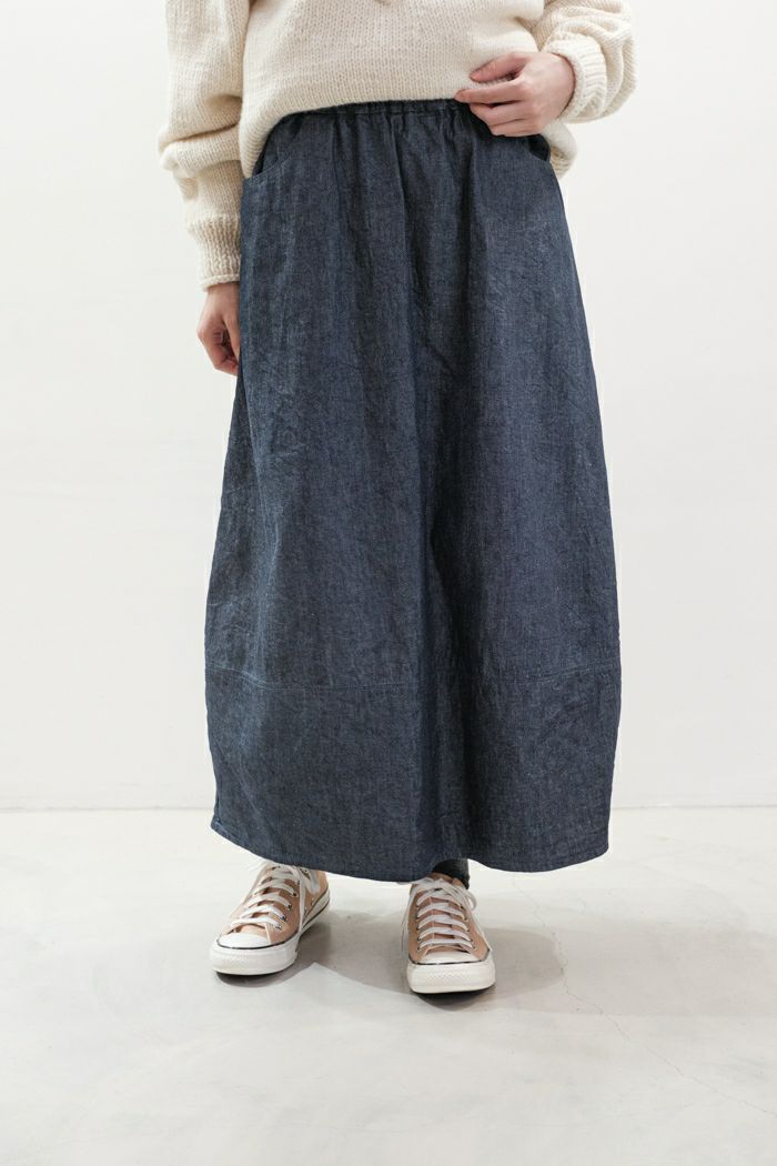 bulle de savon ビュルデサボン 7ozデニムコクーンスカート(24AW