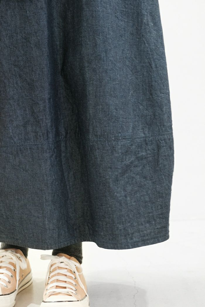 週末限定値下げbulle de savon 7oz denim コクーンスカート AMBIDEX Store 〇 7oz denim コクーンスカート(F インディゴ