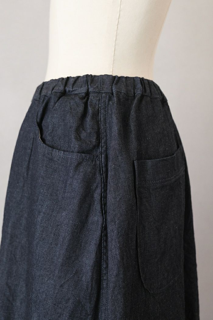 週末限定値下げbulle de savon 7oz denim コクーンスカート AMBIDEX Store 〇 7oz denim コクーンスカート(F インディゴ