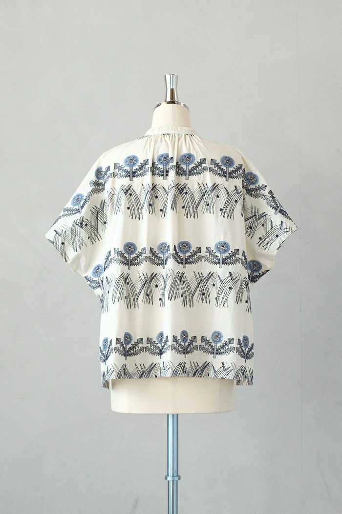 marble SUD マーブルシュッド EMB zassou バンドカラーシャツ(25SS