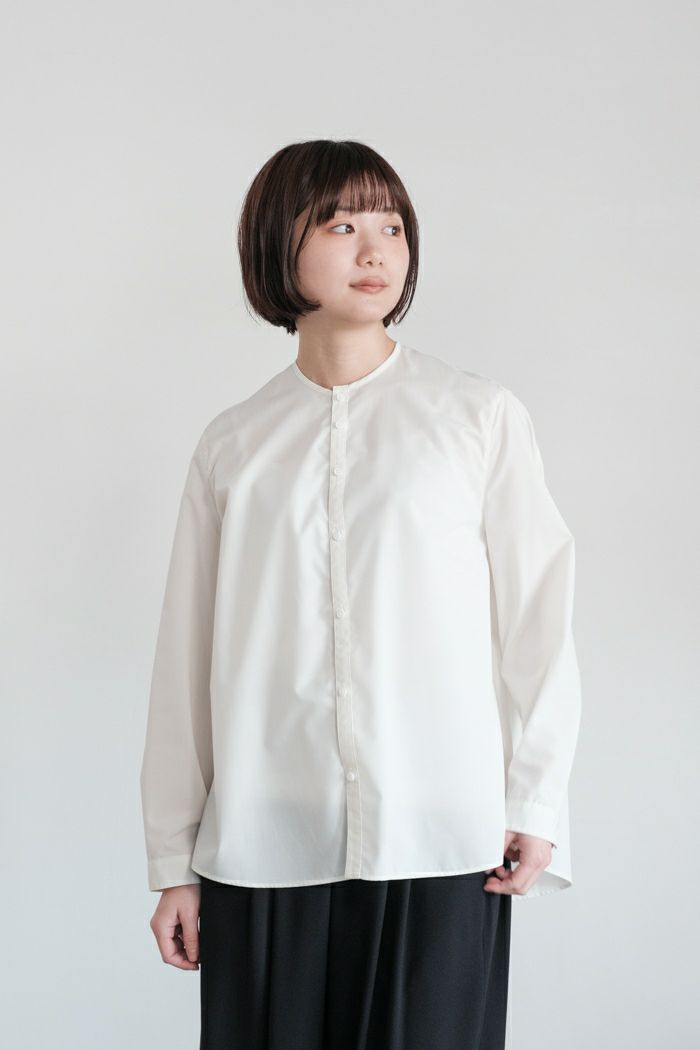NO CONTROL AIR ノーコントロールエアー <br>コンパクトスパンTRブロード ノーカラーシャツ(25SS/basic)