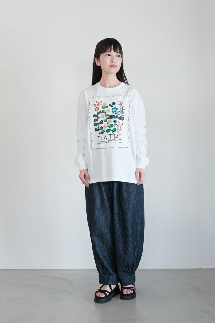 marble SUD マーブルシュッド <br>綿麻デニム裾タックパンツ(25SS)