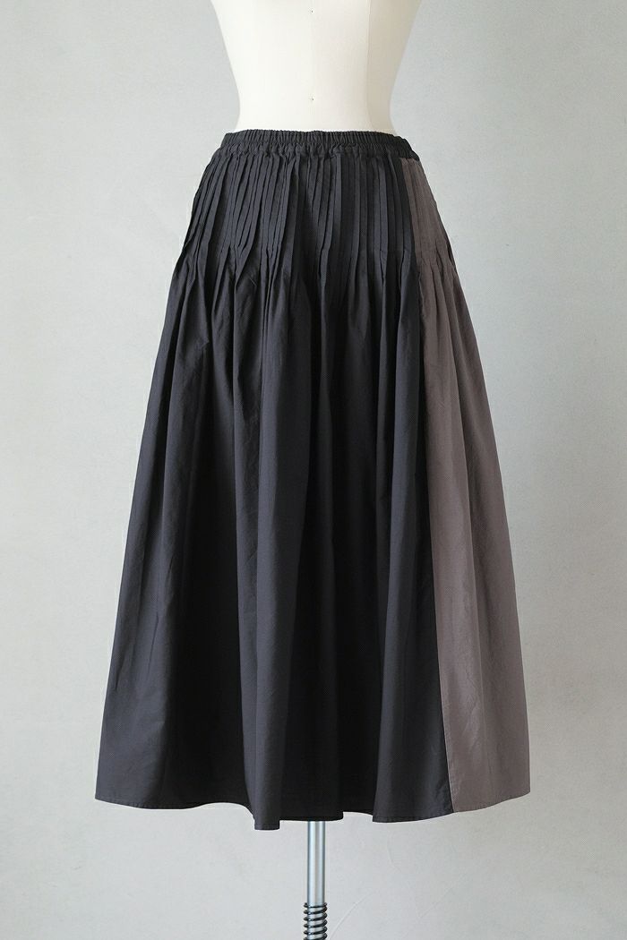 GASA ガサ 想像と創造ギャザーフリルパンツ brown + black
