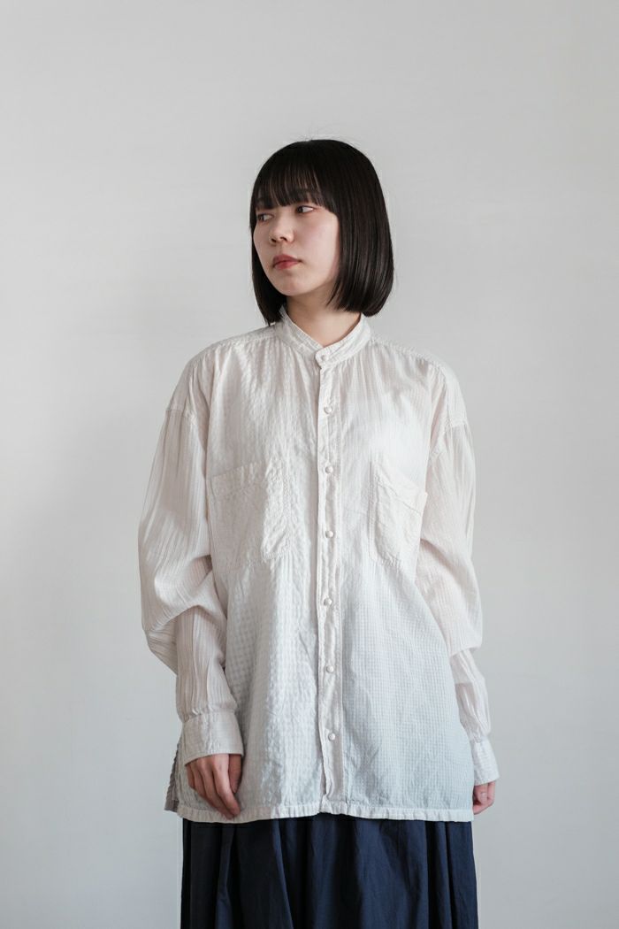 maison de soil メゾン ド ソイル <BR>80ｓ ORGANIC CHECK COMBI OVERDYE BALL BUTTON JACKET(25SS)