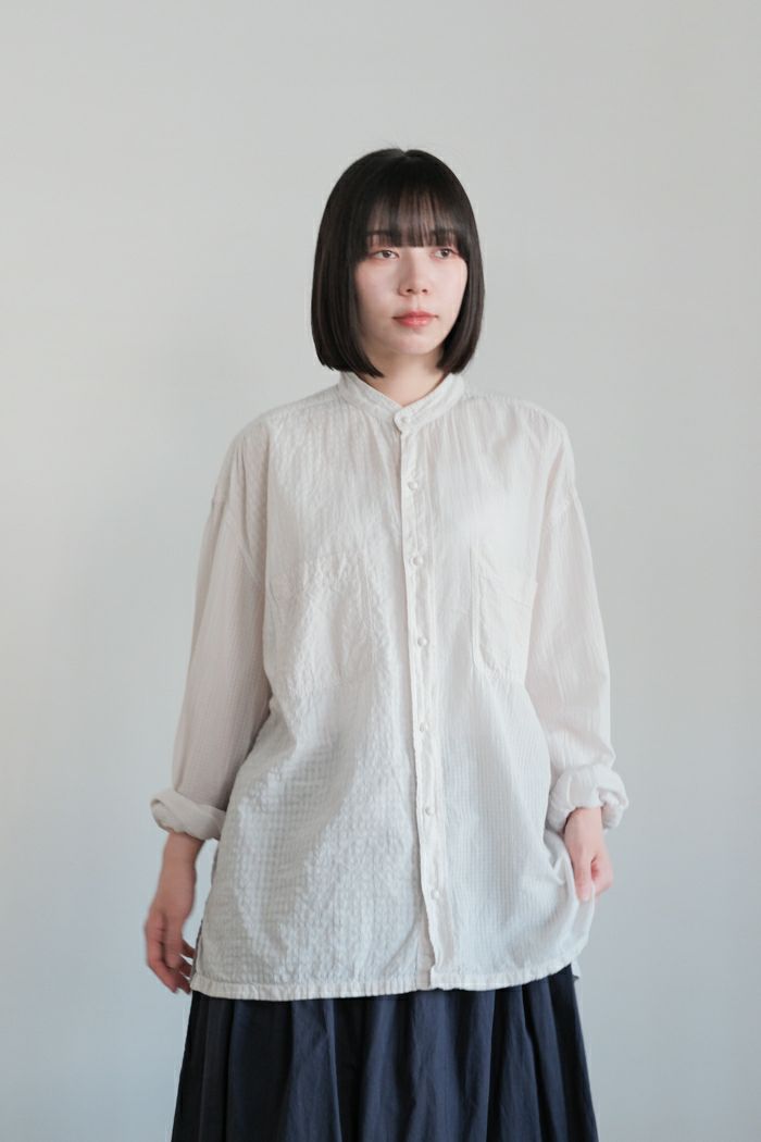 maison de soil メゾン ド ソイル <BR>80ｓ ORGANIC CHECK COMBI OVERDYE BALL BUTTON JACKET(25SS)
