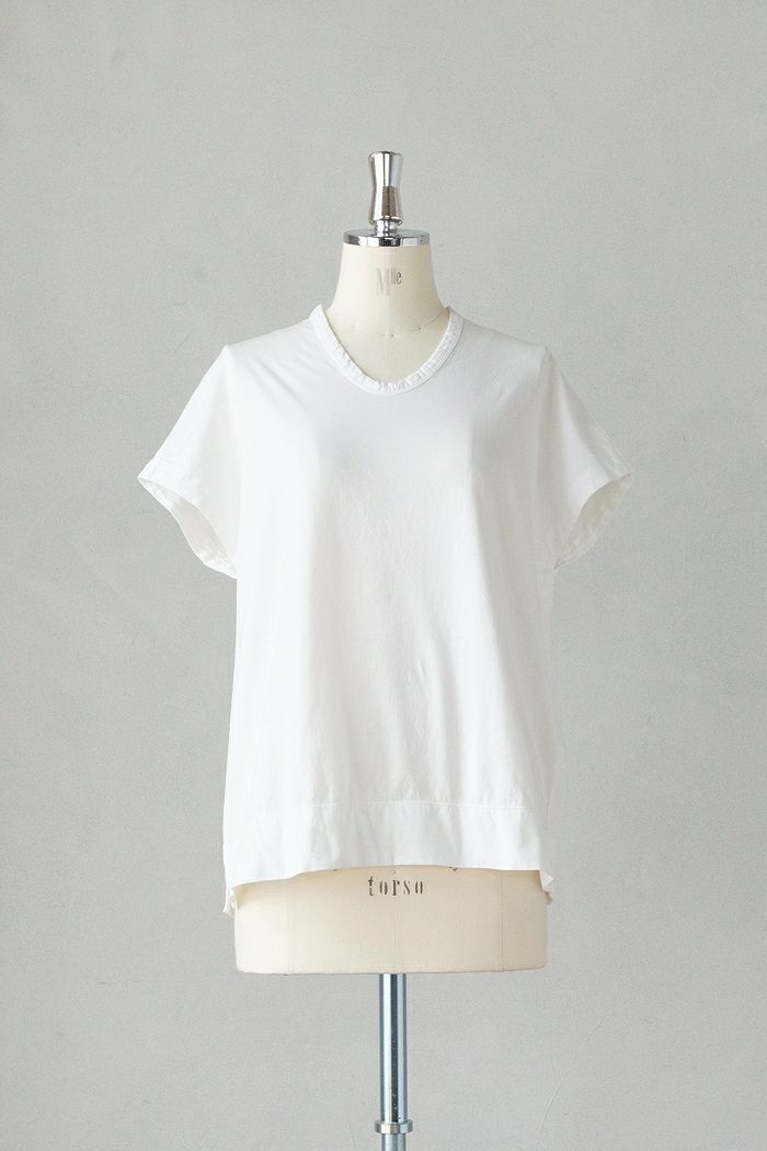 NO CONTROL AIR ノーコントロールエアー <br>コットンポーラル天竺 クルーネックフレンチスリーブプルオーバー(25SS)