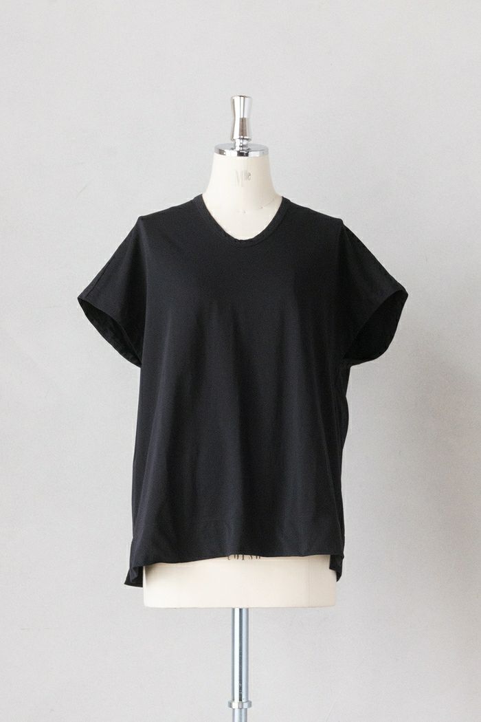 NO CONTROL AIR ノーコントロールエアー <br>コットンポーラル天竺 クルーネックフレンチスリーブプルオーバー(25SS)