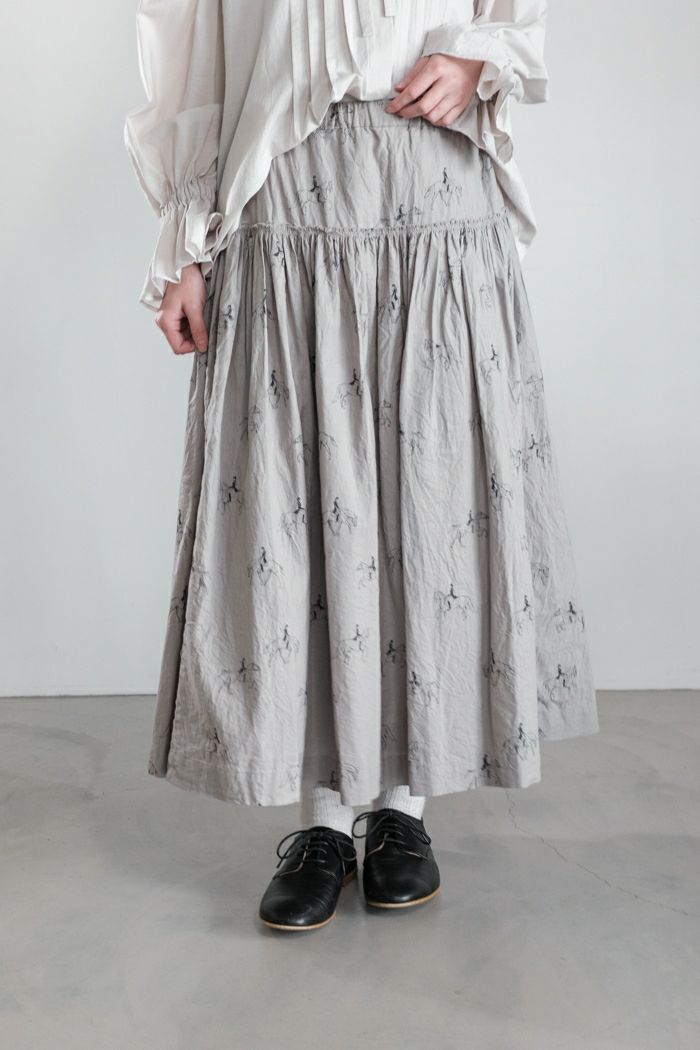ROBE de PEAU ローブデポー <br>Wind in her hair ギャザースカート(25SS)