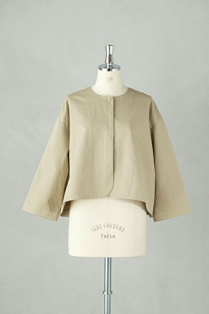 MAGALI マガリ <br>コットンリネンリンクル・プリーツジャケット(25SS)