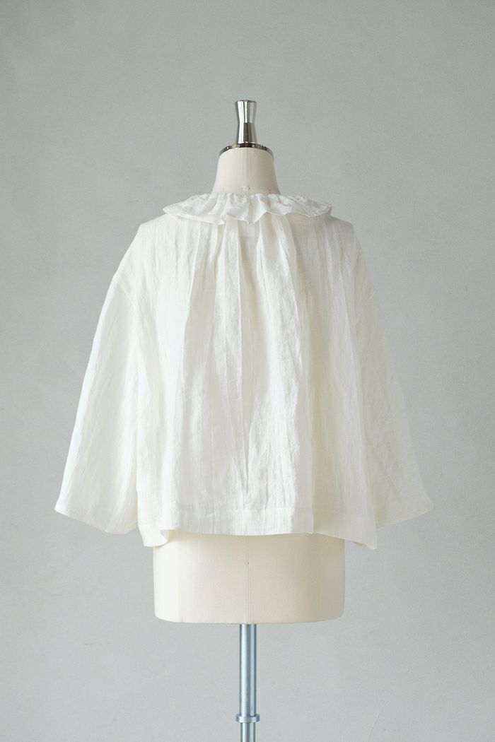 MAGALI マガリ コルトレイクリネン・フリルブラウス(25SS) | T.T. GARRET