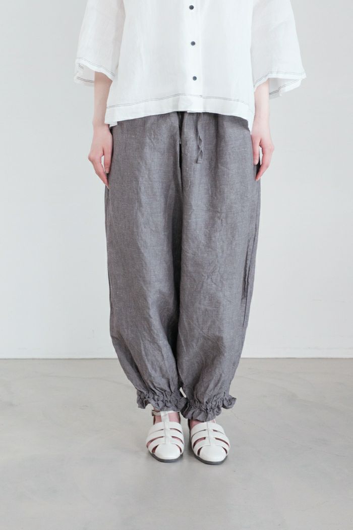 ROBE de PEAU ローブデポー <br>アンクルTIEDパンツ(25SS)