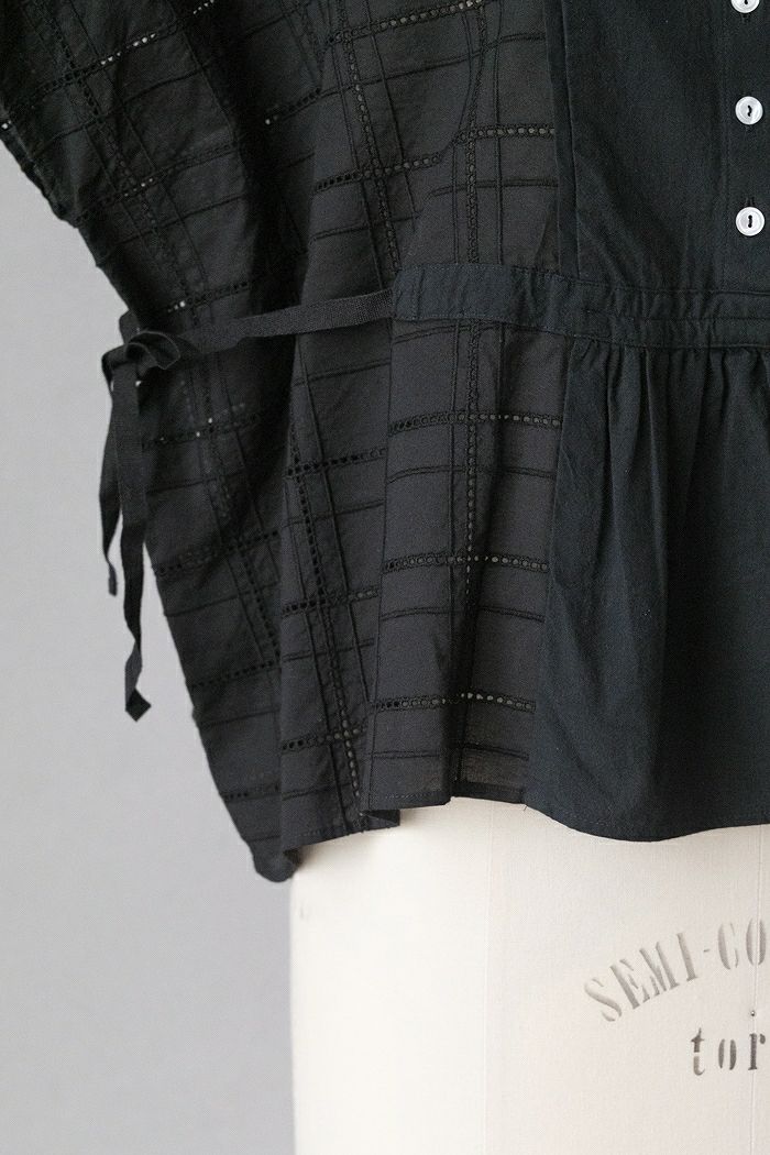 MAGALI マガリ ガーメントダイ・コットンレース・ブラウス(25SS