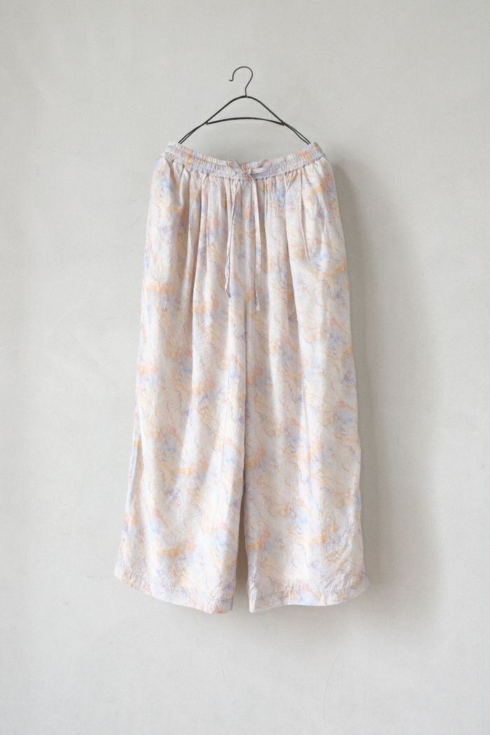ROBE de PEAU ローブデポー <br>マーブルパターンワイドパンツ(25SS)