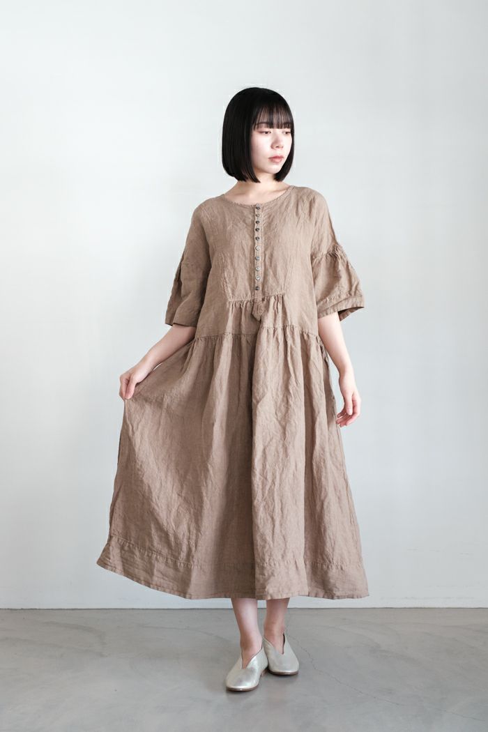 GASA* ガサ<BR>私は私 ドロップパフワンピース(25SS)