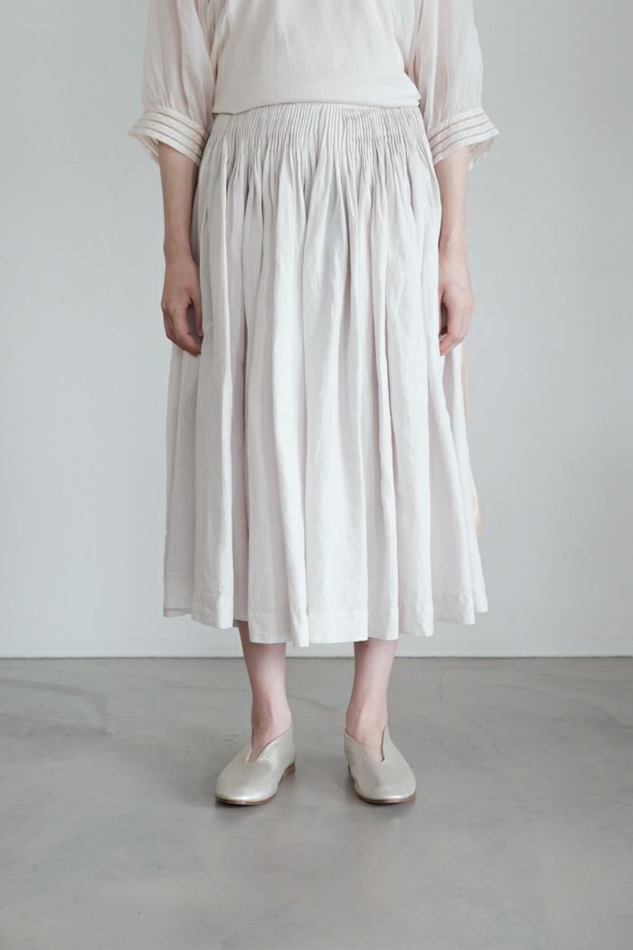 GASA* ガサ <BR>一段一段 タックスカート(25SS)