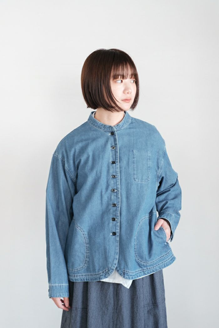 PAR ICI パーリッシィ <br>ライトオンスデニム　スタンドジャケット(25SS)