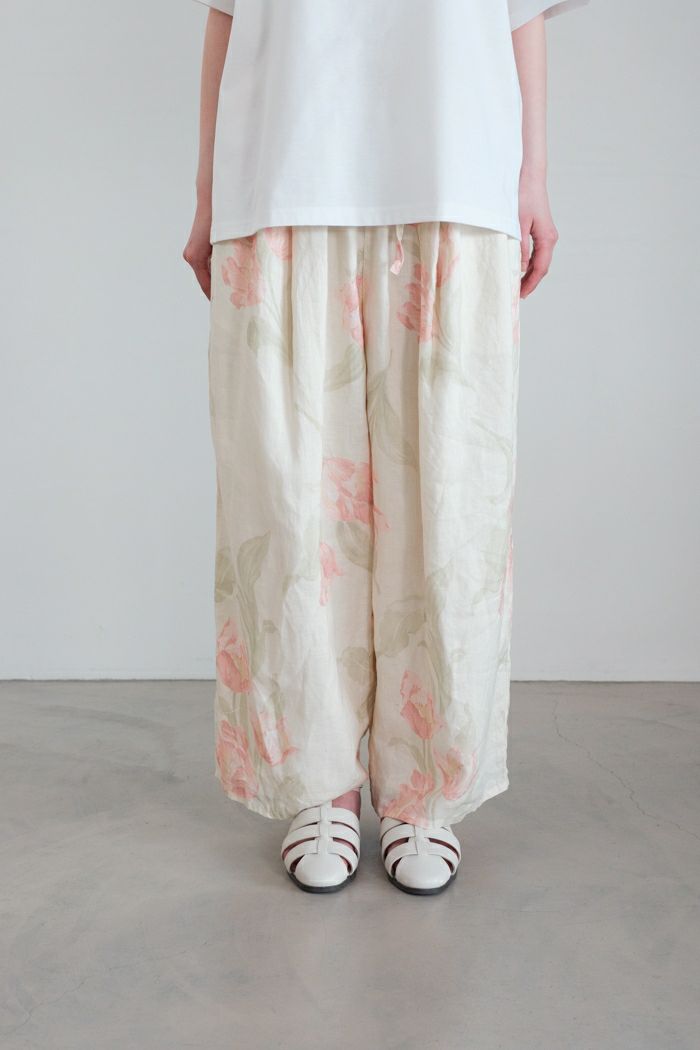 Gauze# ガーゼ <br>アンティークフラワープリントワイドパンツ(25SS)